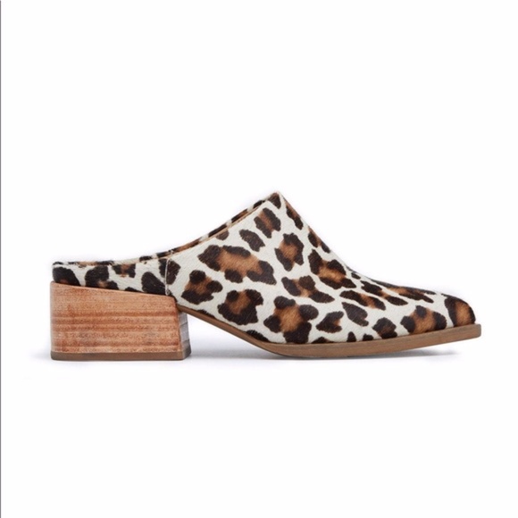 ABLE Local + Global Miriam Leopard Mules Shoes NEW 6 - Picture 2 of 9